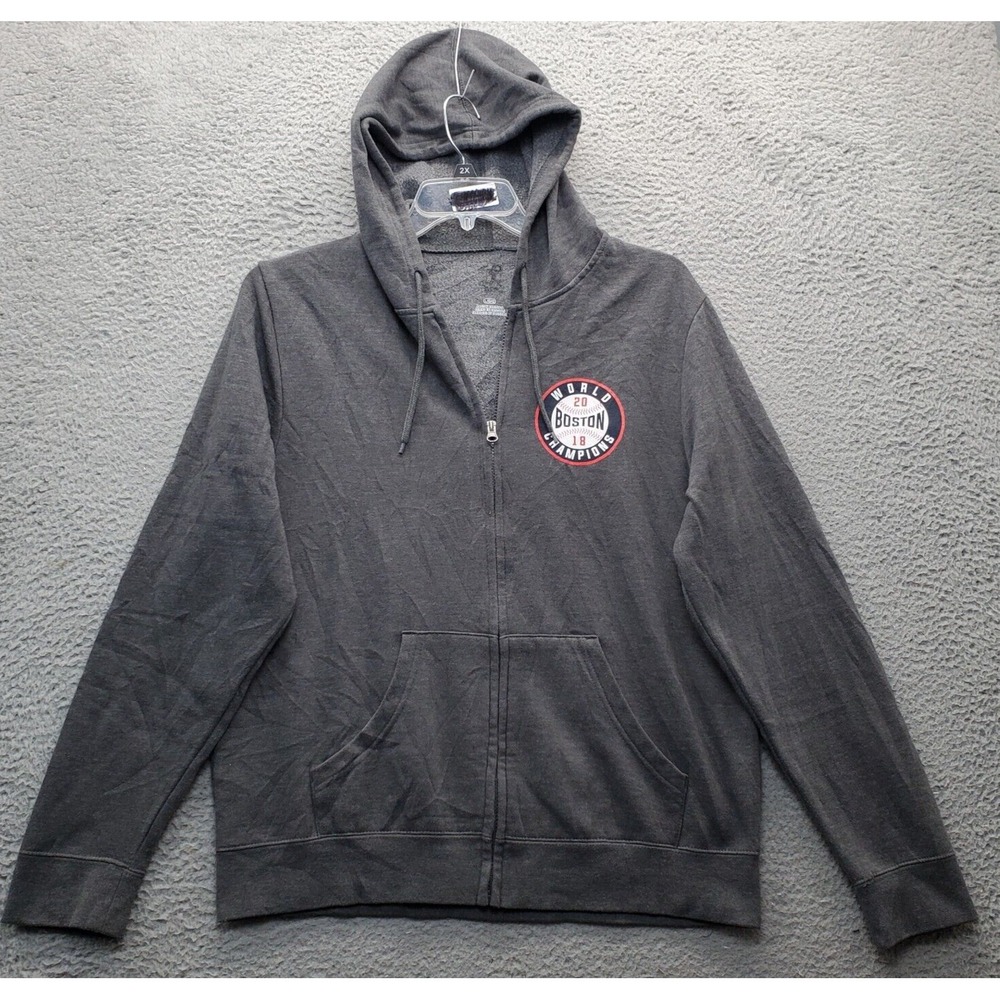 MLB Boston Red Sox World Series‎ Champions 2018 Hoodie Men's L Gray Graphic Back